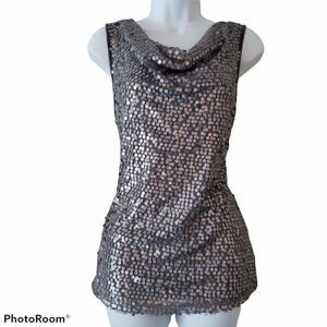 APT.9 sequin grey top size small